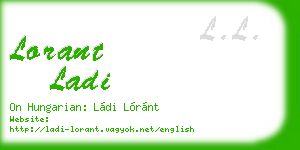 lorant ladi business card
