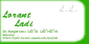 lorant ladi business card